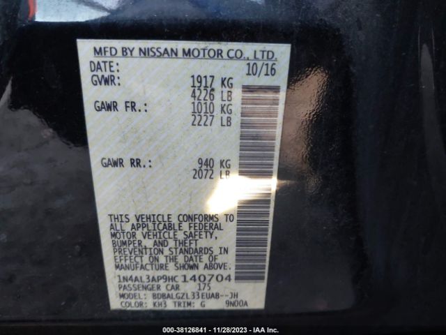 Photo 8 VIN: 1N4AL3AP9HC140704 - NISSAN ALTIMA 