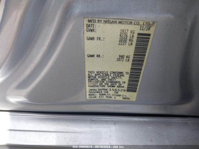 Photo 8 VIN: 1N4AL3AP9HC156529 - NISSAN ALTIMA 