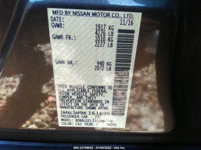 Photo 8 VIN: 1N4AL3AP9HC161696 - NISSAN ALTIMA 