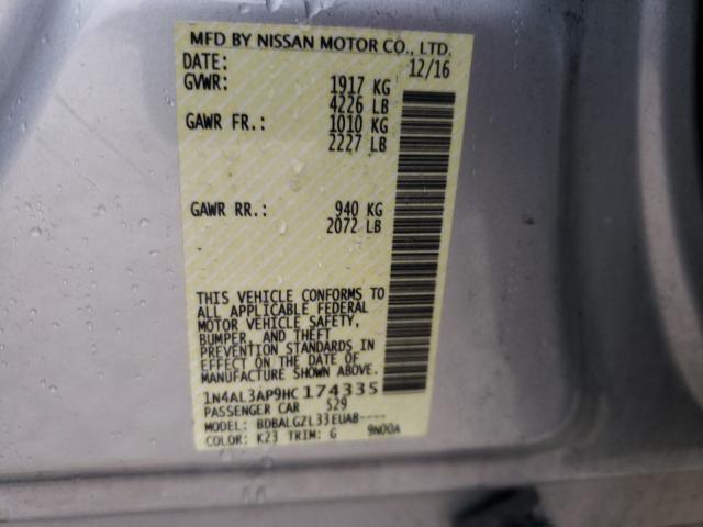 Photo 9 VIN: 1N4AL3AP9HC174335 - NISSAN ALTIMA 2.5 