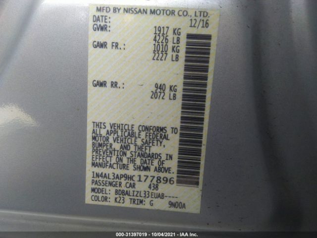 Photo 8 VIN: 1N4AL3AP9HC177896 - NISSAN ALTIMA 