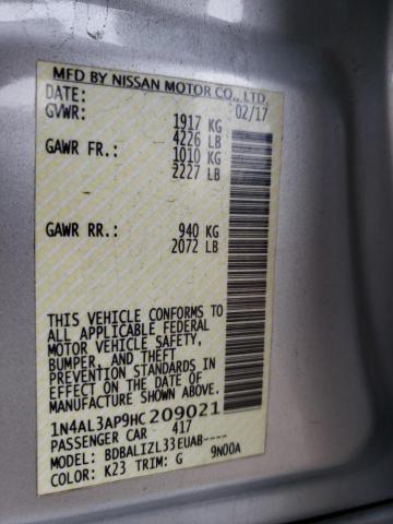 Photo 11 VIN: 1N4AL3AP9HC209021 - NISSAN ALTIMA 2.5 