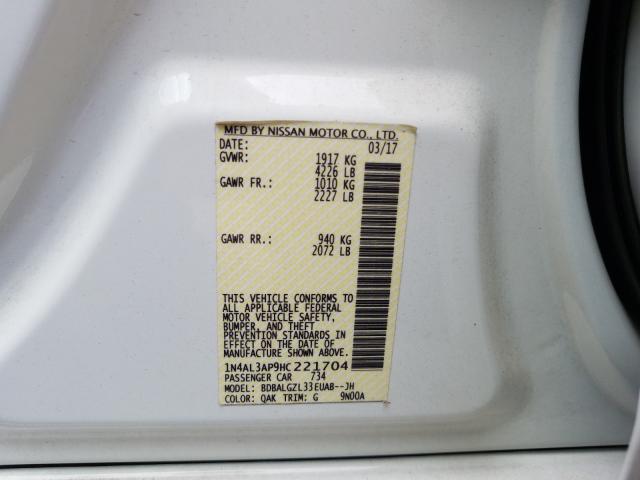 Photo 9 VIN: 1N4AL3AP9HC221704 - NISSAN ALTIMA 2.5 