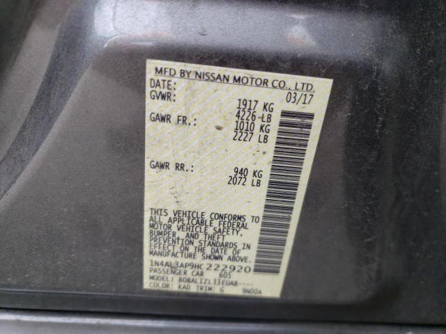 Photo 9 VIN: 1N4AL3AP9HC222920 - NISSAN ALTIMA 2.5 