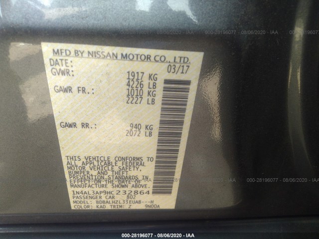 Photo 8 VIN: 1N4AL3AP9HC232864 - NISSAN ALTIMA 