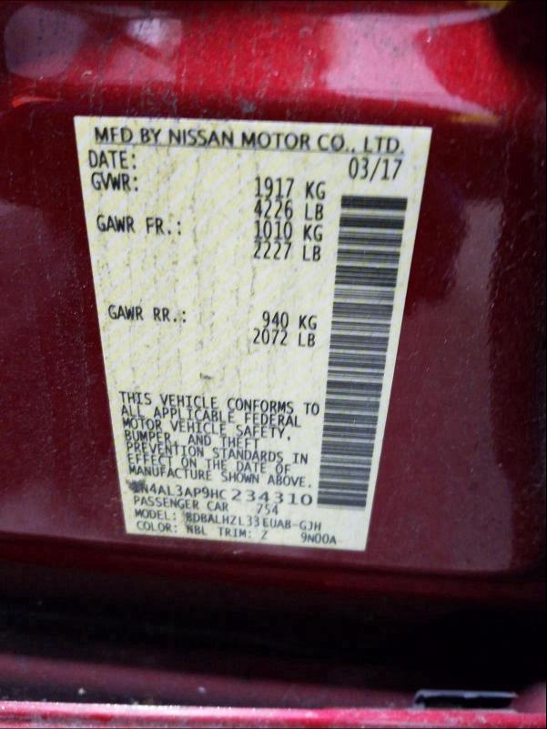 Photo 9 VIN: 1N4AL3AP9HC234310 - NISSAN ALTIMA 2.5 