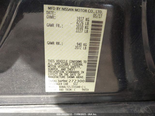 Photo 8 VIN: 1N4AL3AP9HC272300 - NISSAN ALTIMA 