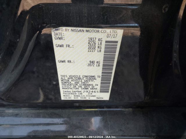 Photo 8 VIN: 1N4AL3AP9HC292465 - NISSAN ALTIMA 