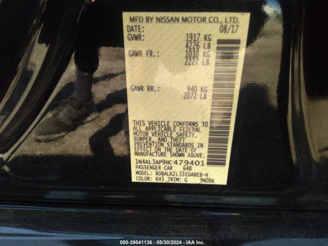 Photo 8 VIN: 1N4AL3AP9HC479401 - NISSAN ALTIMA 