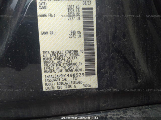 Photo 8 VIN: 1N4AL3AP9HC498529 - NISSAN ALTIMA 