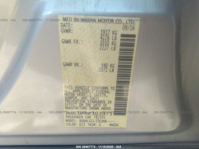 Photo 8 VIN: 1N4AL3AP9HN303971 - NISSAN ALTIMA 