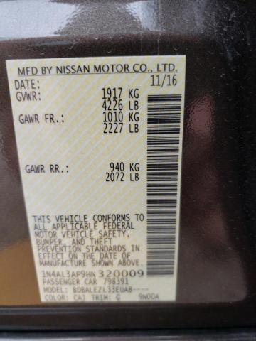 Photo 9 VIN: 1N4AL3AP9HN320009 - NISSAN ALTIMA 2.5 