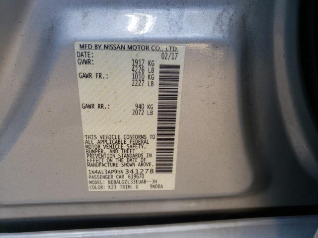 Photo 9 VIN: 1N4AL3AP9HN341278 - NISSAN ALTIMA 2.5 