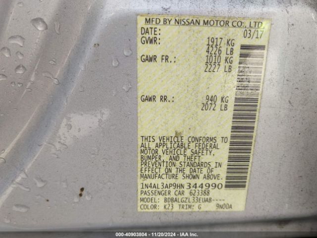 Photo 8 VIN: 1N4AL3AP9HN344990 - NISSAN ALTIMA 