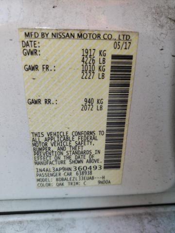 Photo 9 VIN: 1N4AL3AP9HN360493 - NISSAN ALTIMA 2.5 