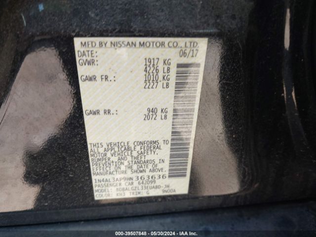 Photo 8 VIN: 1N4AL3AP9HN363636 - NISSAN ALTIMA 