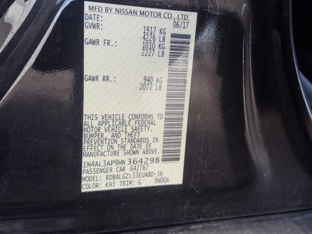 Photo 9 VIN: 1N4AL3AP9HN364298 - NISSAN ALTIMA 2.5 