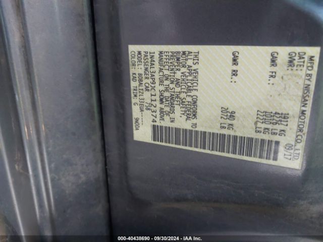 Photo 8 VIN: 1N4AL3AP9JC112374 - NISSAN ALTIMA 