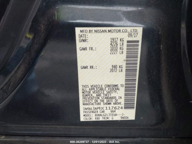 Photo 8 VIN: 1N4AL3AP9JC117624 - NISSAN ALTIMA 