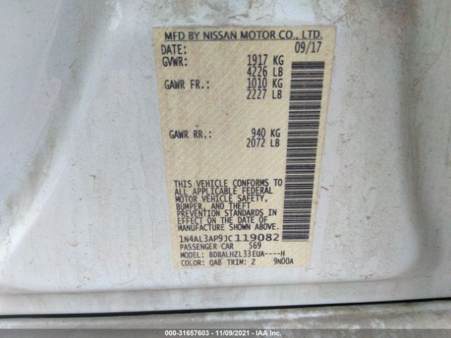 Photo 8 VIN: 1N4AL3AP9JC119082 - NISSAN ALTIMA 