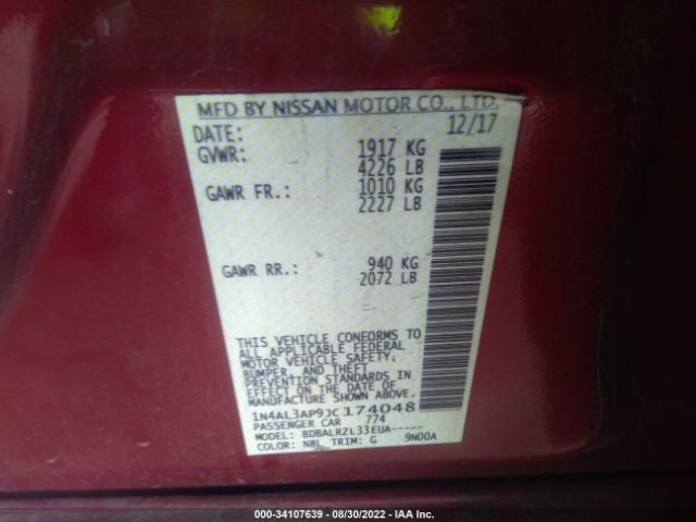 Photo 8 VIN: 1N4AL3AP9JC174048 - NISSAN ALTIMA 