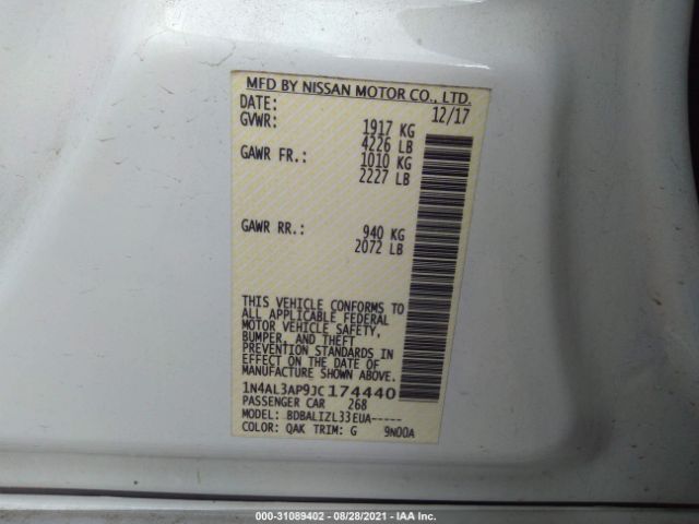 Photo 8 VIN: 1N4AL3AP9JC174440 - NISSAN ALTIMA 