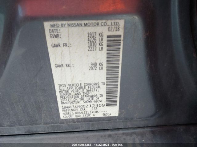 Photo 8 VIN: 1N4AL3AP9JC212409 - NISSAN ALTIMA 