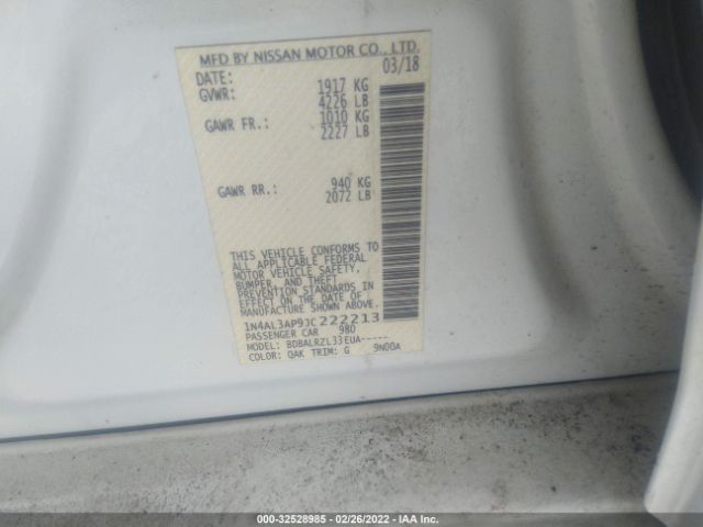 Photo 8 VIN: 1N4AL3AP9JC222213 - NISSAN ALTIMA 