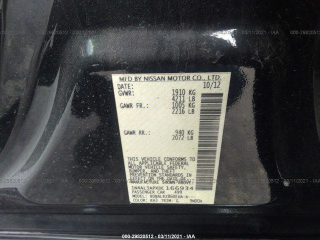 Photo 8 VIN: 1N4AL3APXDC166934 - NISSAN ALTIMA 