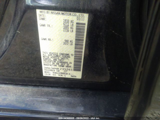 Photo 8 VIN: 1N4AL3APXDC235265 - NISSAN ALTIMA 