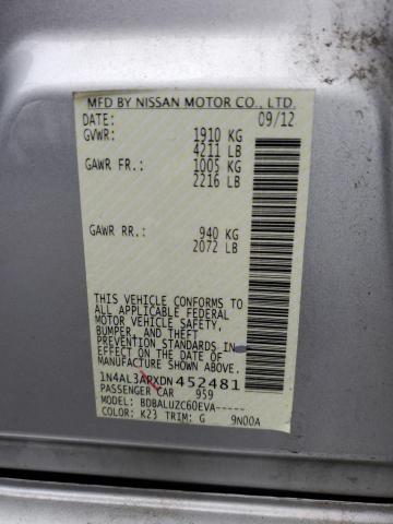 Photo 9 VIN: 1N4AL3APXDN452481 - NISSAN ALTIMA 