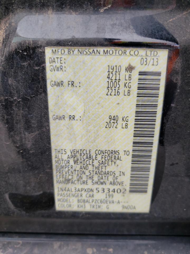 Photo 11 VIN: 1N4AL3APXDN533402 - NISSAN ALTIMA 