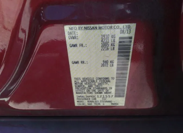 Photo 8 VIN: 1N4AL3APXEC121557 - NISSAN ALTIMA 