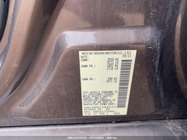 Photo 8 VIN: 1N4AL3APXEC144725 - NISSAN ALTIMA 