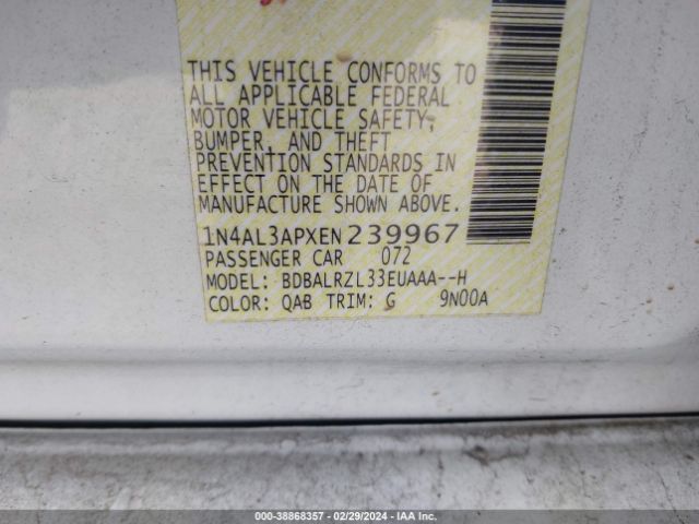 Photo 8 VIN: 1N4AL3APXEN239967 - NISSAN ALTIMA 