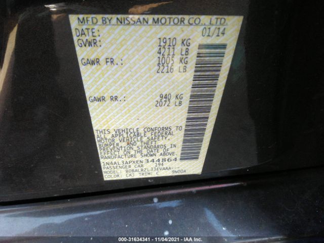 Photo 8 VIN: 1N4AL3APXEN344864 - NISSAN ALTIMA 