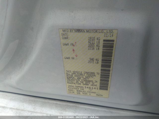 Photo 8 VIN: 1N4AL3APXEN346145 - NISSAN ALTIMA 