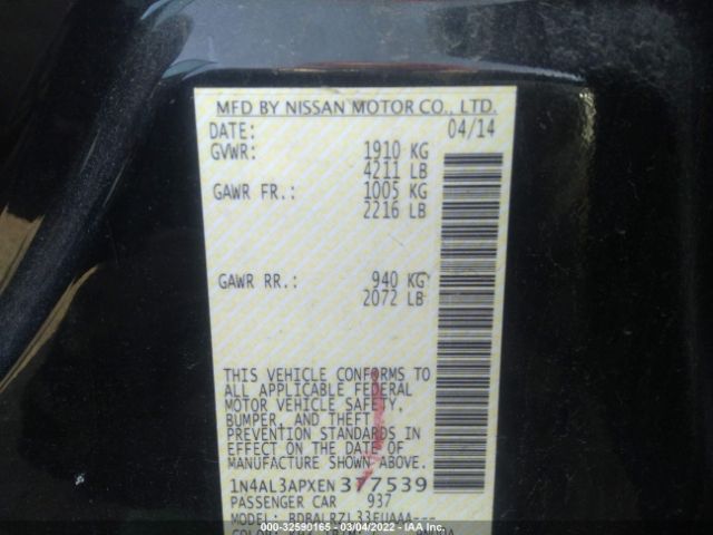 Photo 8 VIN: 1N4AL3APXEN377539 - NISSAN ALTIMA 