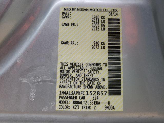 Photo 9 VIN: 1N4AL3APXFC152857 - NISSAN ALTIMA 2.5 