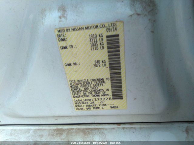 Photo 8 VIN: 1N4AL3APXFC177726 - NISSAN ALTIMA 