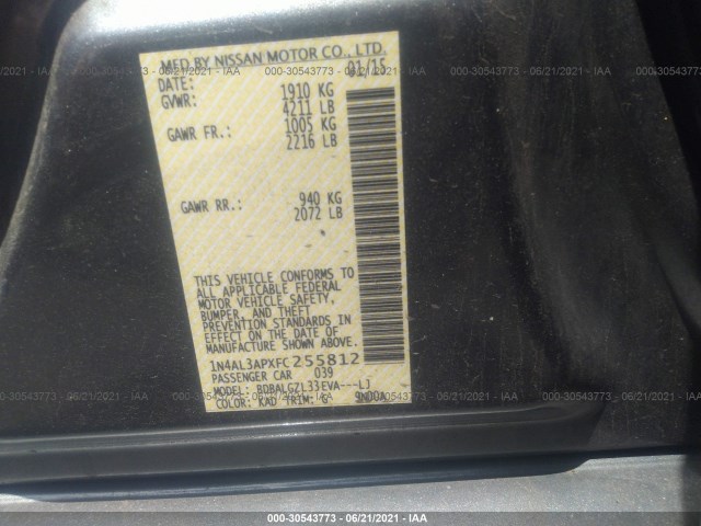 Photo 8 VIN: 1N4AL3APXFC255812 - NISSAN ALTIMA 