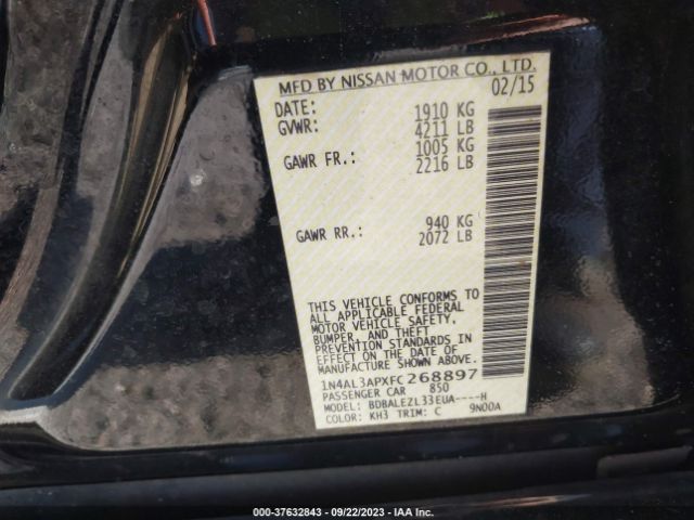 Photo 8 VIN: 1N4AL3APXFC268897 - NISSAN ALTIMA 