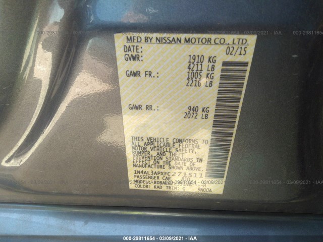 Photo 8 VIN: 1N4AL3APXFC271511 - NISSAN ALTIMA 