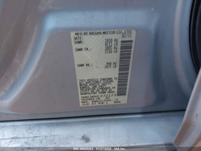 Photo 8 VIN: 1N4AL3APXFC272173 - NISSAN ALTIMA 