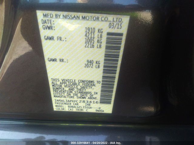 Photo 8 VIN: 1N4AL3APXFC283416 - NISSAN ALTIMA 