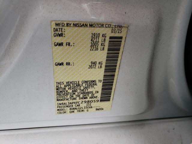 Photo 12 VIN: 1N4AL3APXFC298059 - NISSAN ALTIMA 2.5 