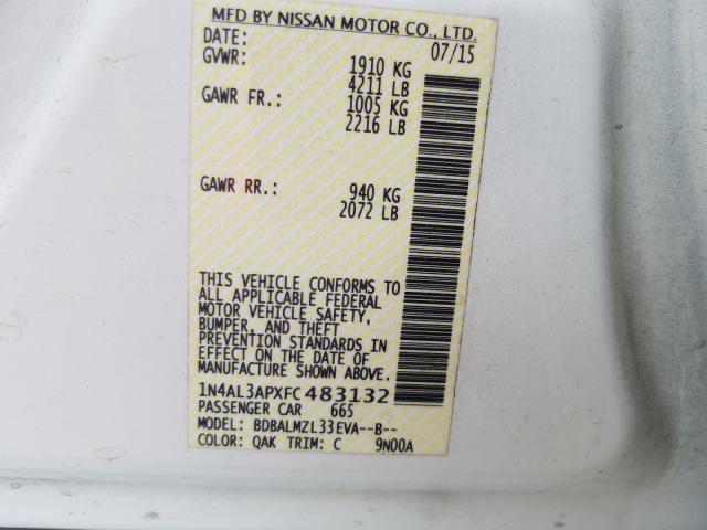 Photo 9 VIN: 1N4AL3APXFC483132 - NISSAN ALTIMA 2.5 