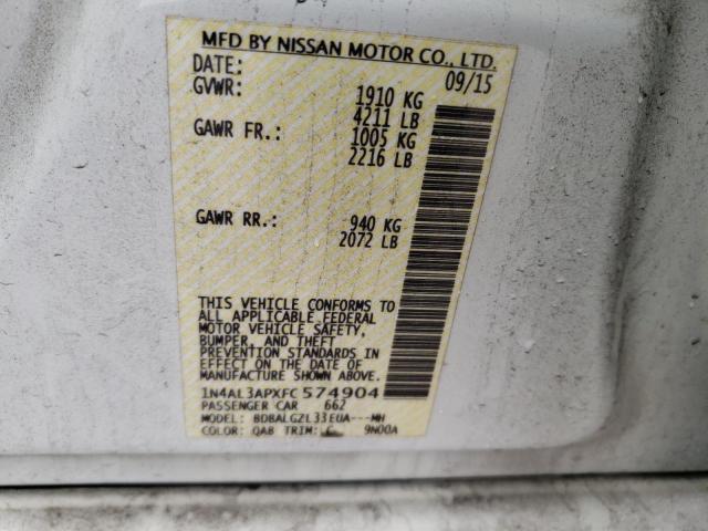 Photo 11 VIN: 1N4AL3APXFC574904 - NISSAN ALTIMA 