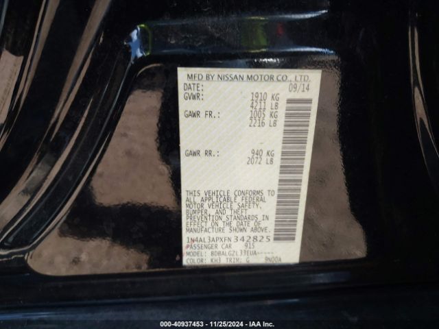 Photo 8 VIN: 1N4AL3APXFN342825 - NISSAN ALTIMA 