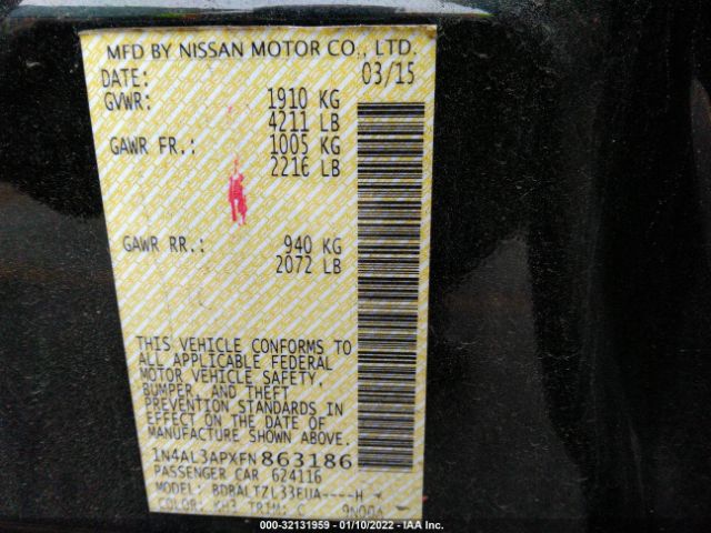 Photo 8 VIN: 1N4AL3APXFN863186 - NISSAN ALTIMA 